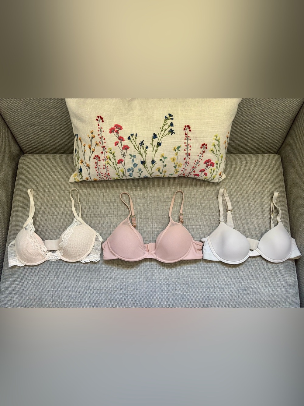 Set of 3 Pepper Bras Size 36A